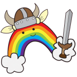 rainbow quest viking logo, game, LGBTQ+, liaison, graphics