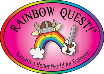 rainbow quest main logo, contact, talk, contact, order, reporting, FAQ, LGBTQ+, game, history, community