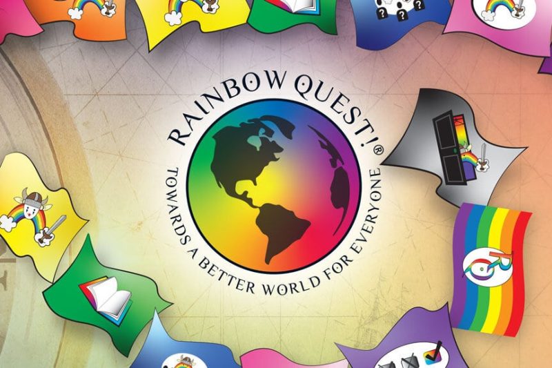Rainbow quest game board, LGBTQ+, history, community,